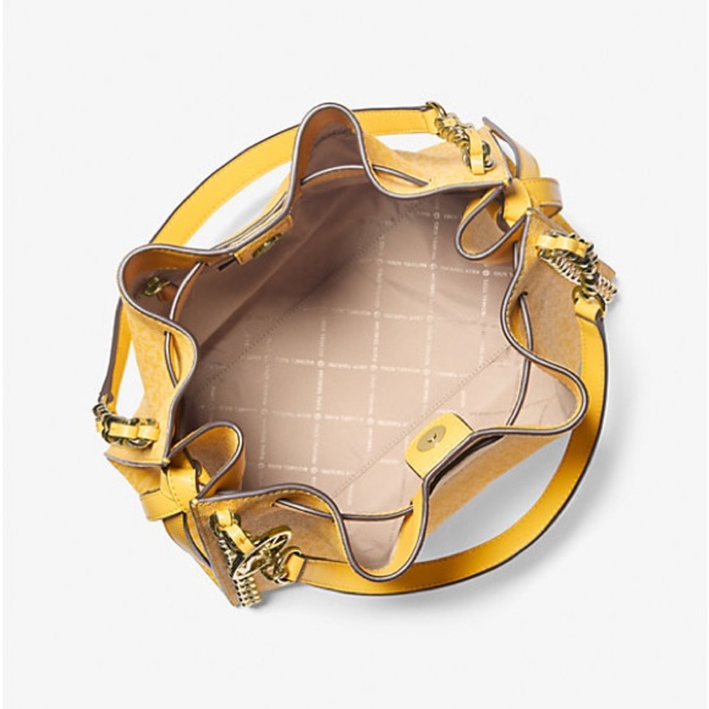 Michael Kors Mina Large Signature Logo Chain Shoulder Bag - Picture 2 of 5